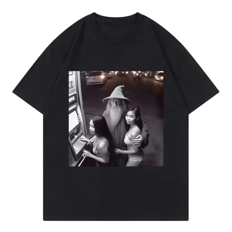 Genie Girl Funny Meme T-shirt Men's Retro Fashion Short Sleeve T-shirt Summer Casual Loose T-shirt Breathable Harajuku